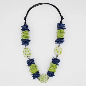 Lime Green Leather Valencia Necklace