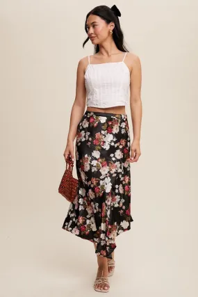 Lola Ruffle Hem Midi Skirt