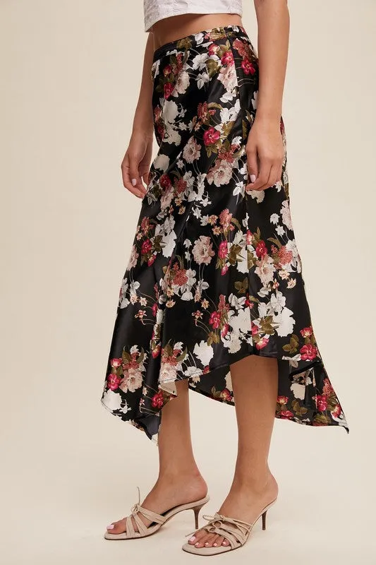 Lola Ruffle Hem Midi Skirt