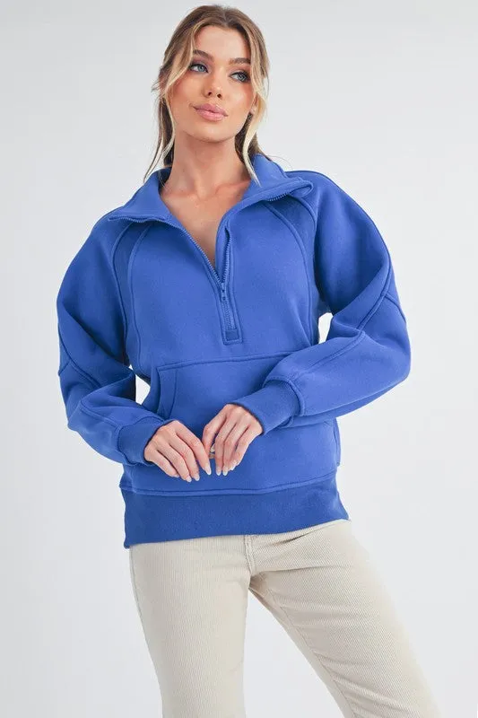 Long Dove Funnel Neck Half Long Zip