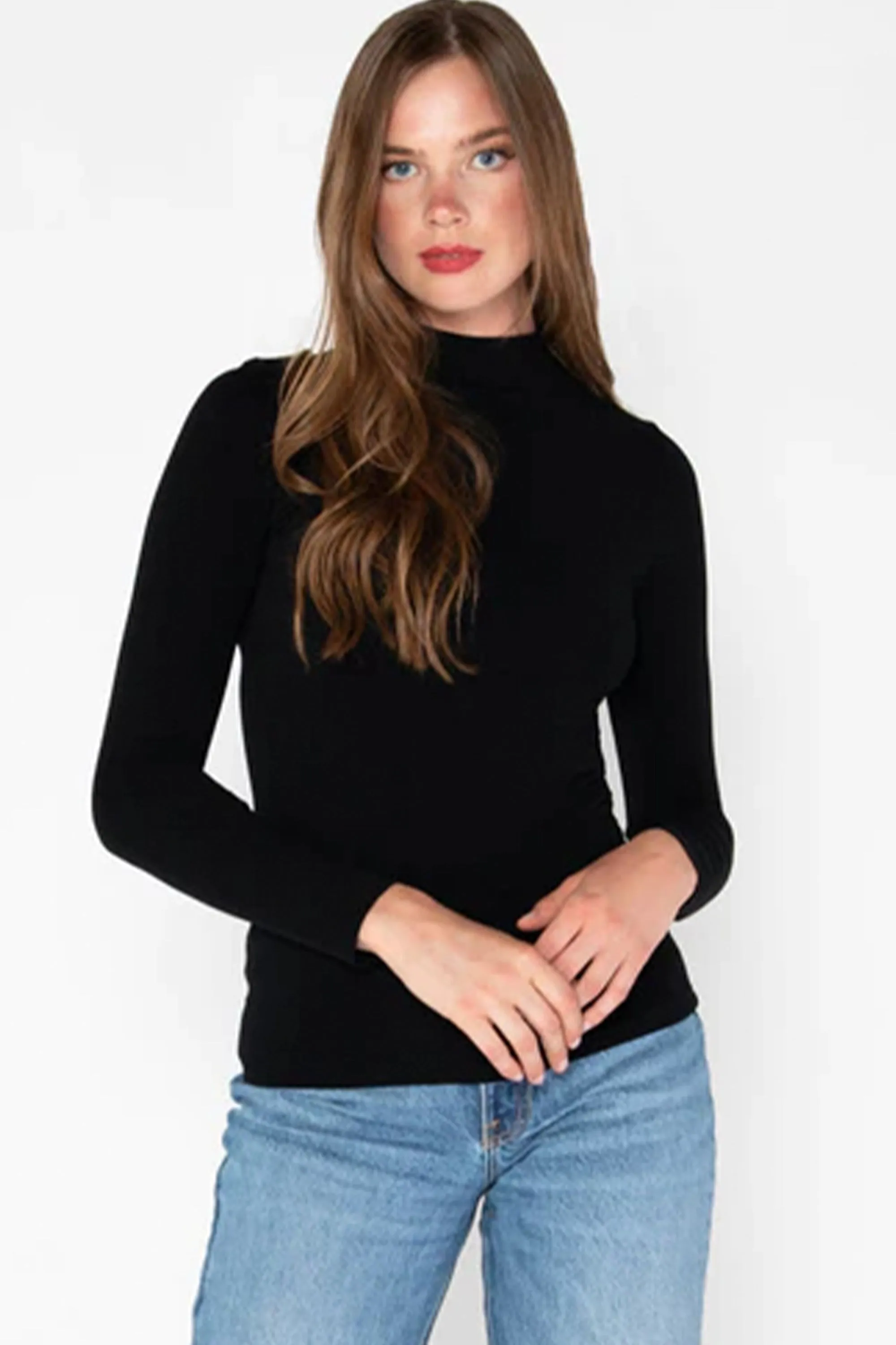 LS MOCK NECK TOP