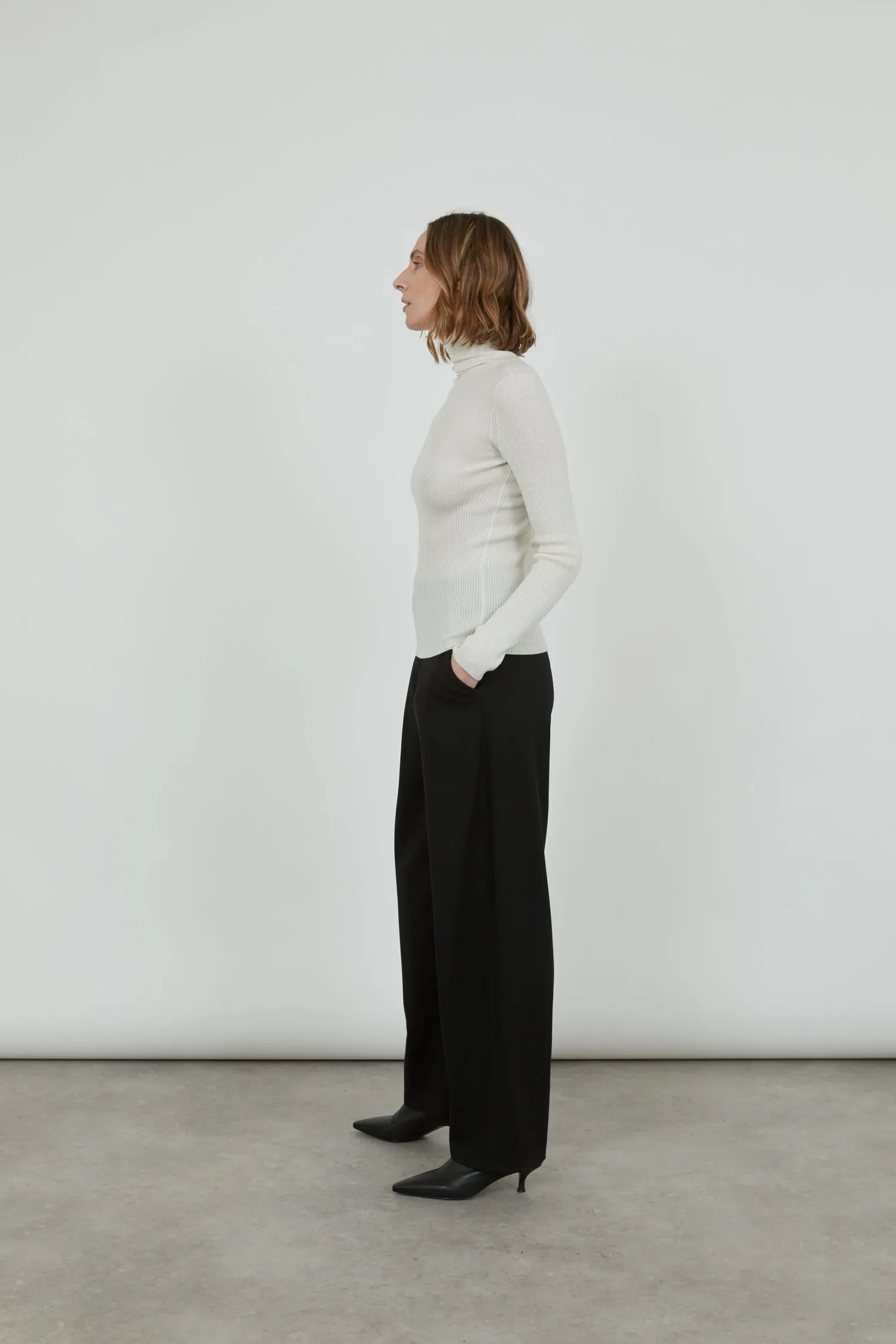 Lucy knitted top | Off white - Merino wool