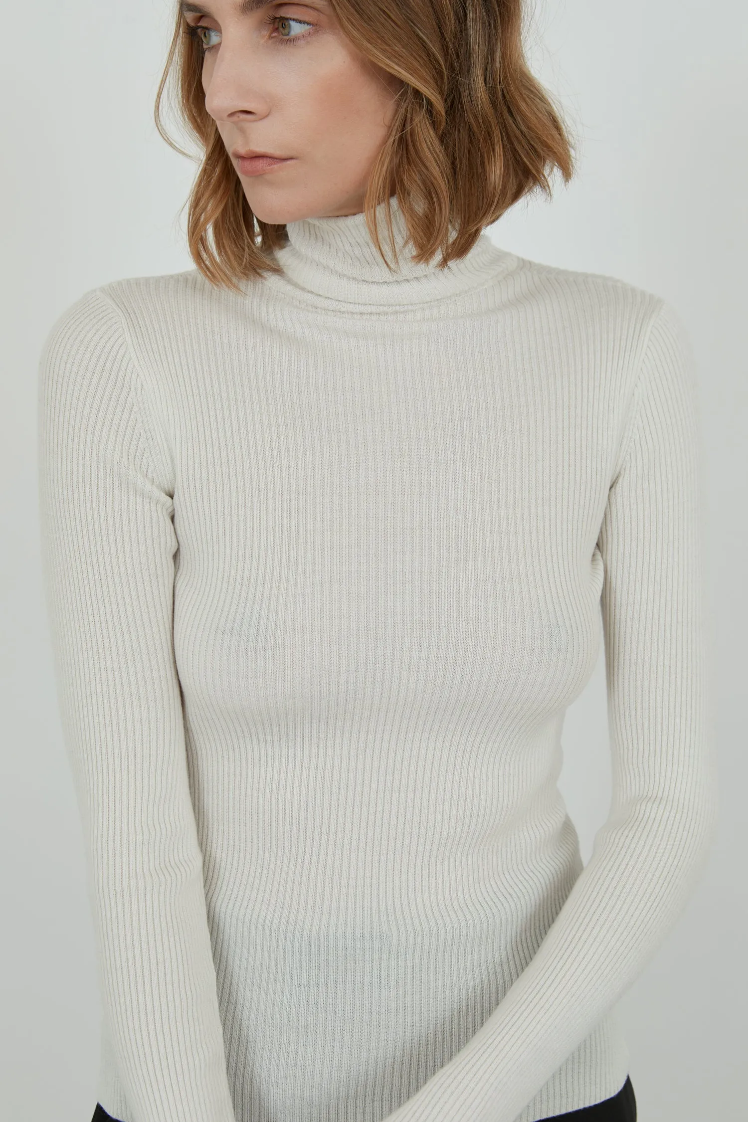 Lucy knitted top | Off white - Merino wool