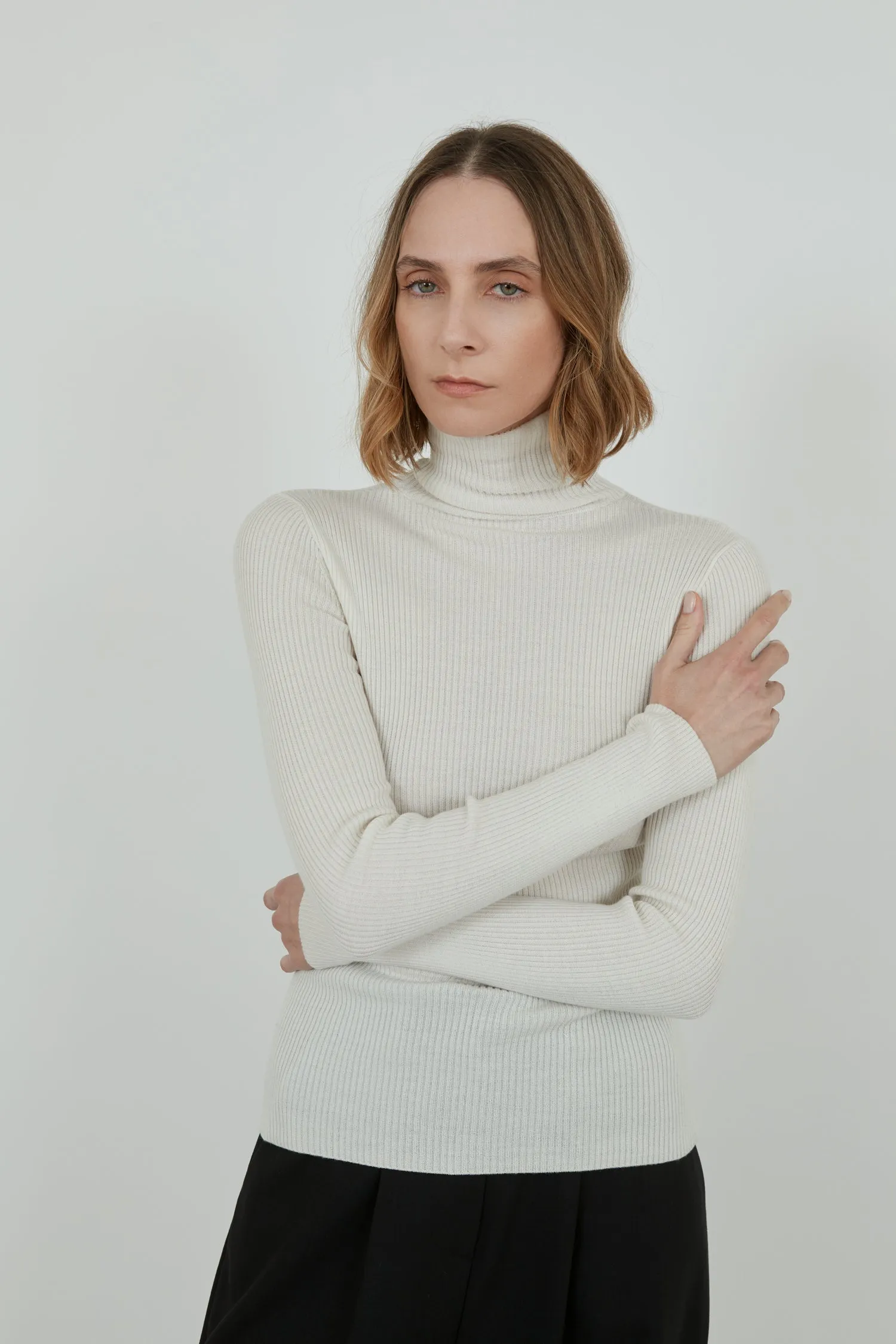 Lucy knitted top | Off white - Merino wool