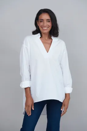 Lynette Collared Long Sleeve Shirt White