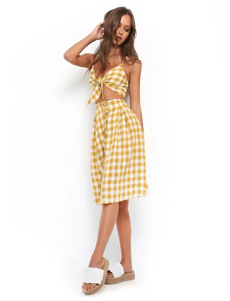 Maddox Two Piece - Yellow Check