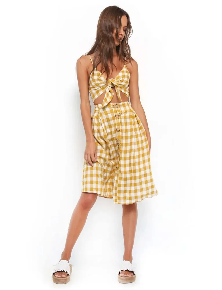 Maddox Two Piece - Yellow Check