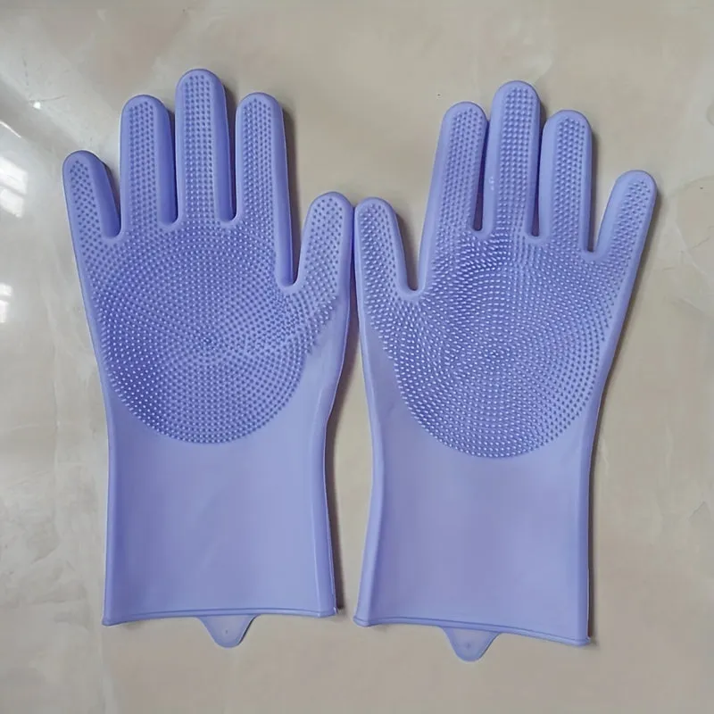 Magic Silicone Gloves Waterproof Cleaning  Dishwashing Combo