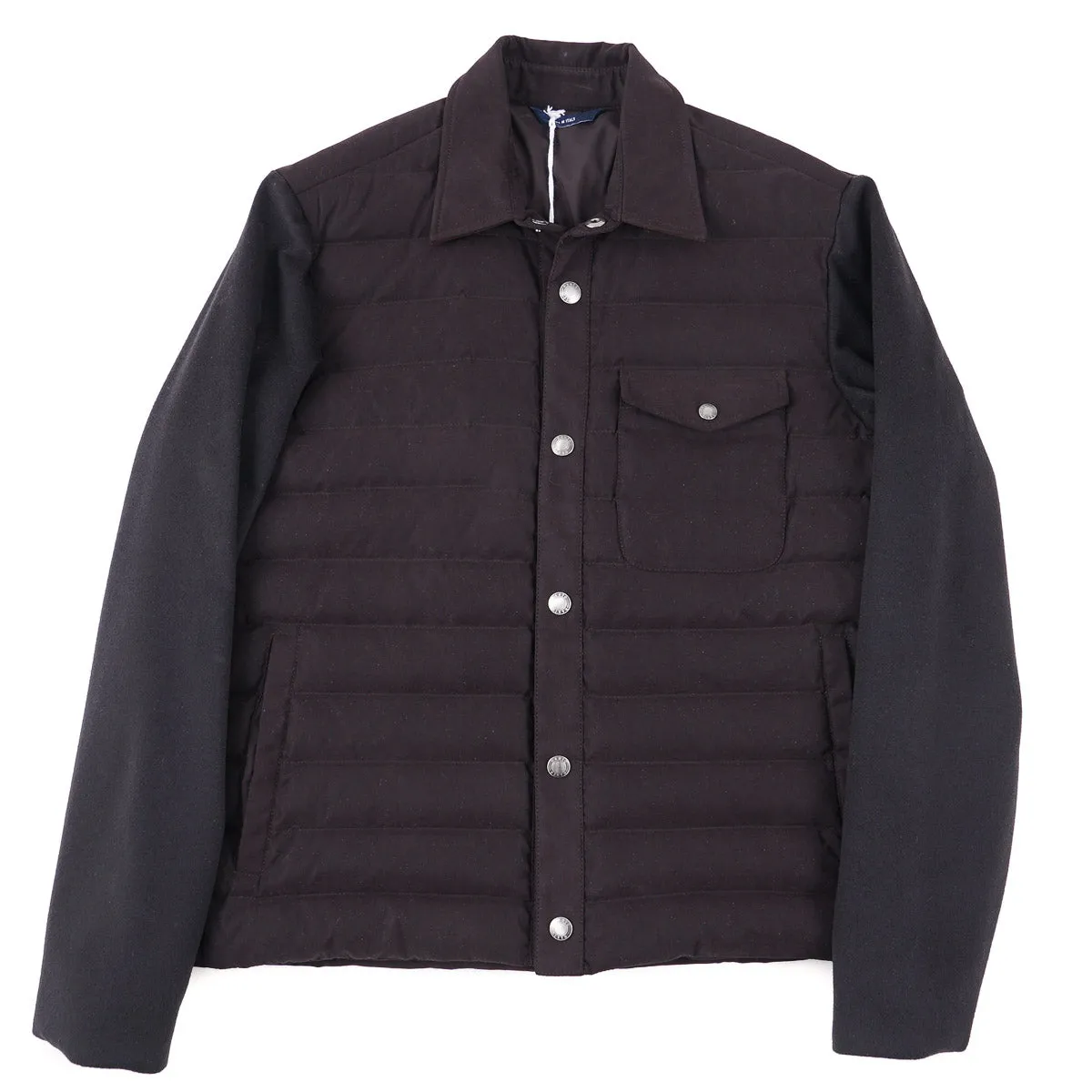 Manto Down Jacket with Cashmere Sleeves