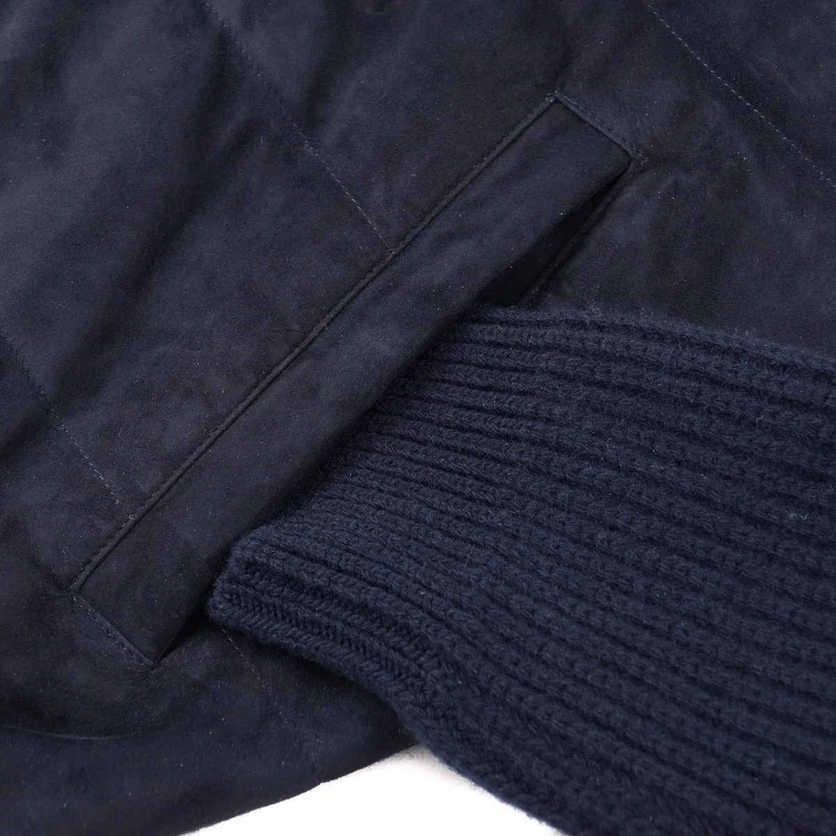 Manto Suede and Knit Cashmere Jacket