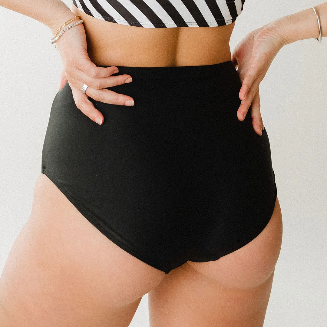 Matte Black High-Waisted Bottoms