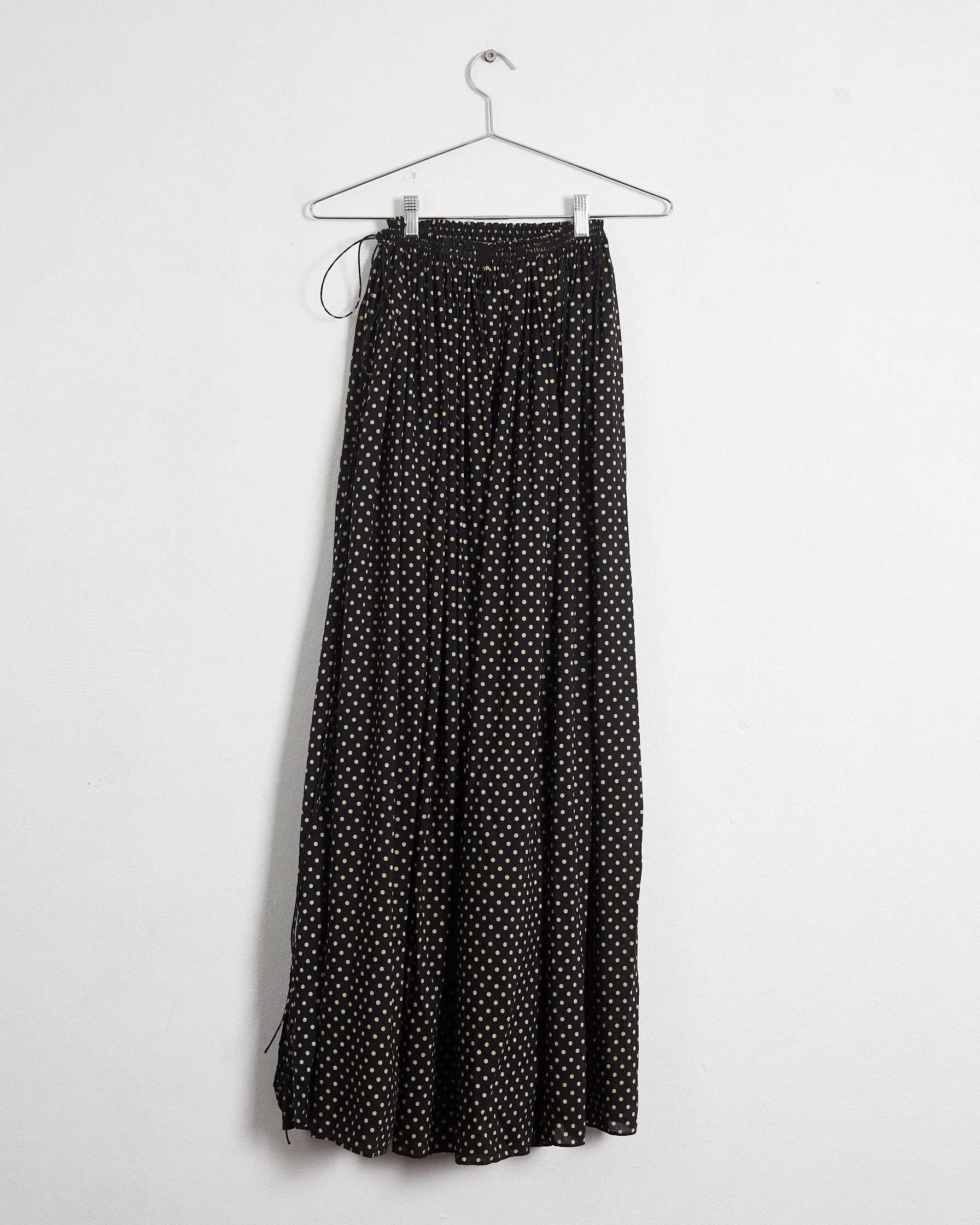 Matteau polkadot maxi skirt, black & cream, 6