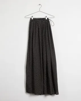 Matteau polkadot maxi skirt, black & cream, 6