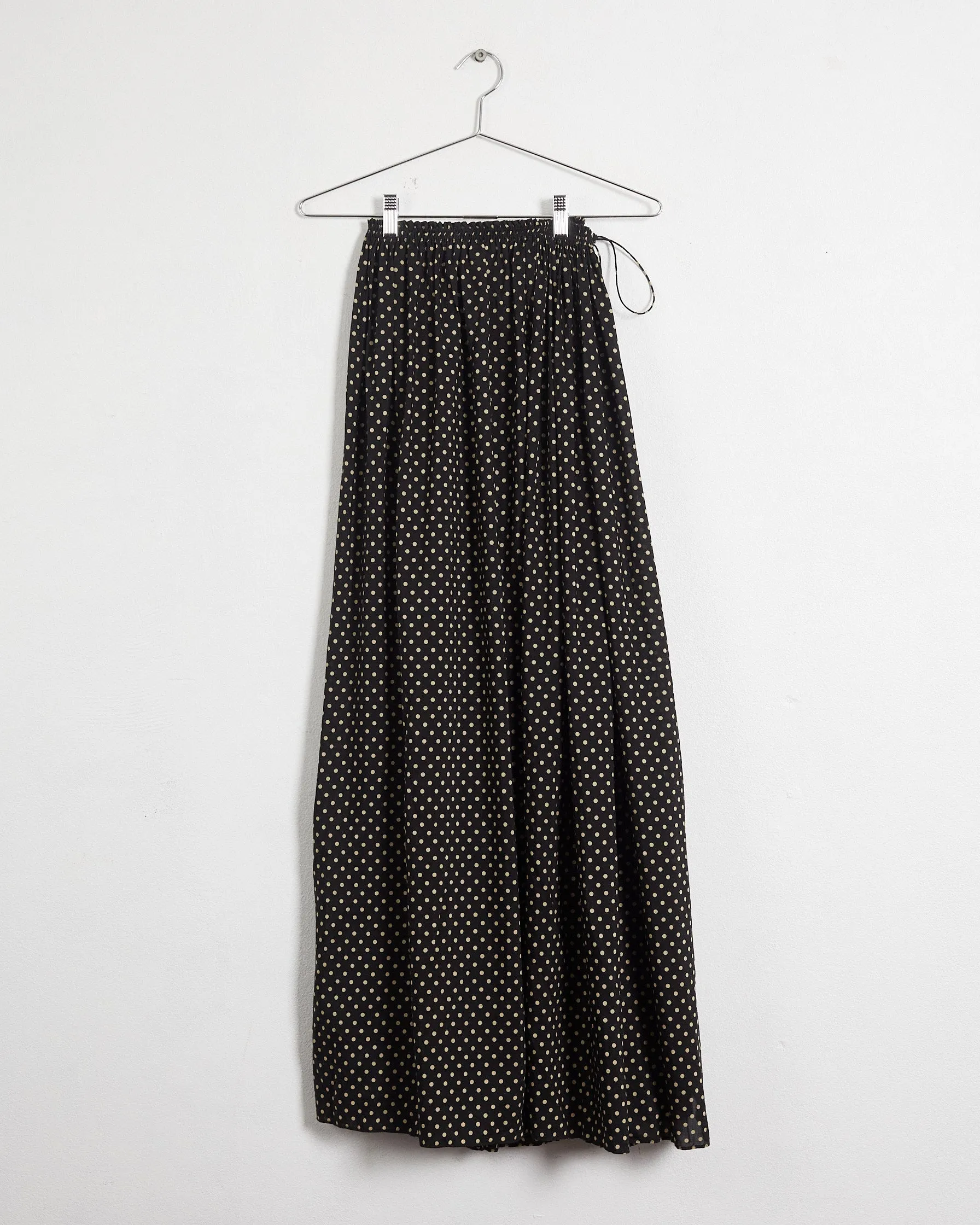 Matteau polkadot maxi skirt, black & cream, 6