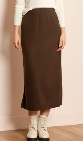 Melissa Wool Blended Ponte Midi Skirt