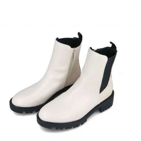 Menbur Sylvana White Chelsea Boot