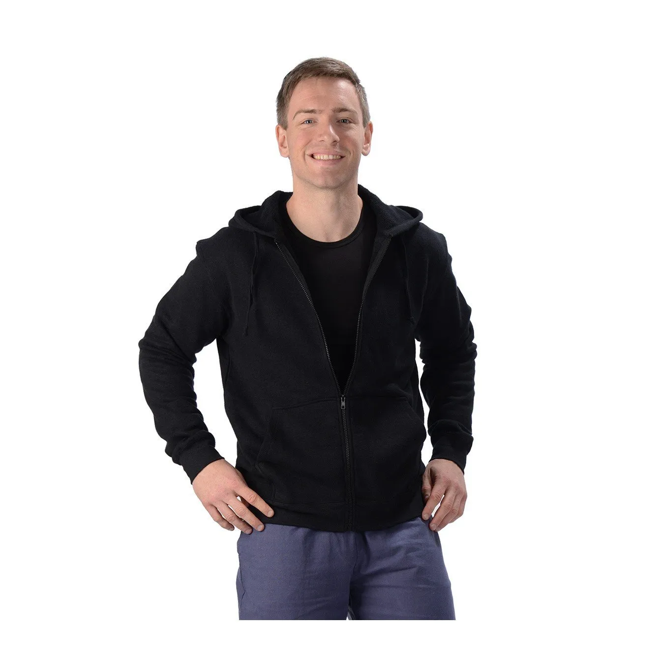 Mens Hemp Zip Hoodie