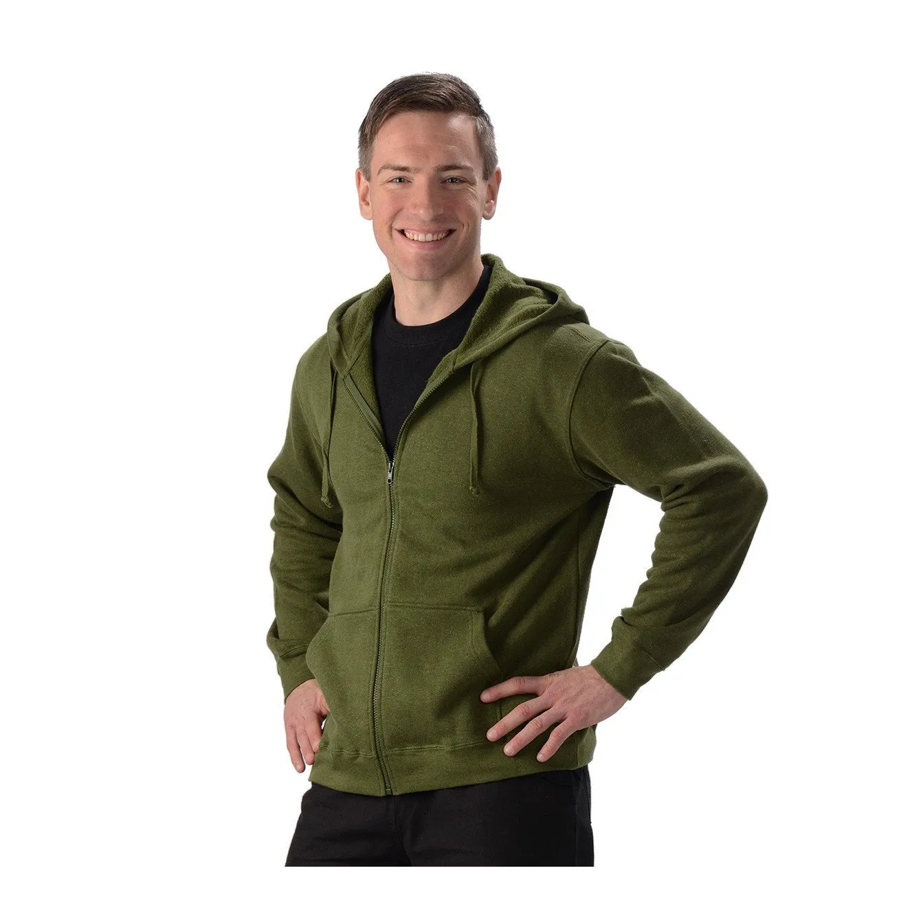 Mens Hemp Zip Hoodie