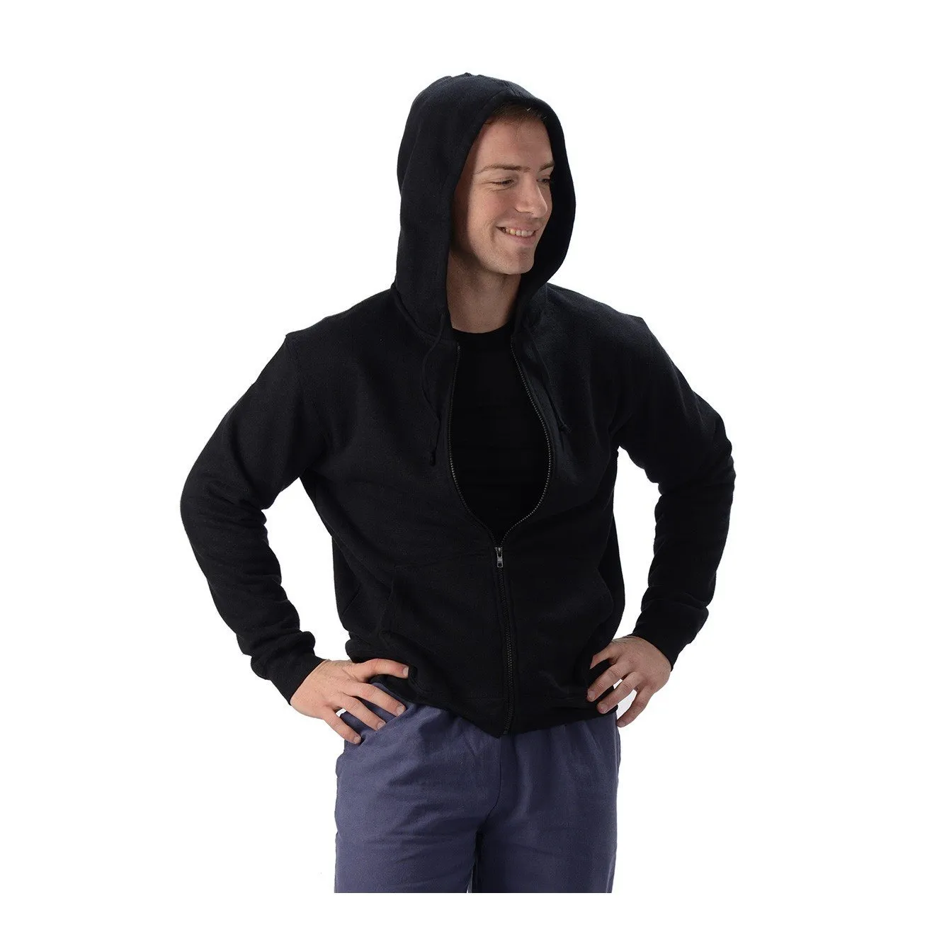 Mens Hemp Zip Hoodie