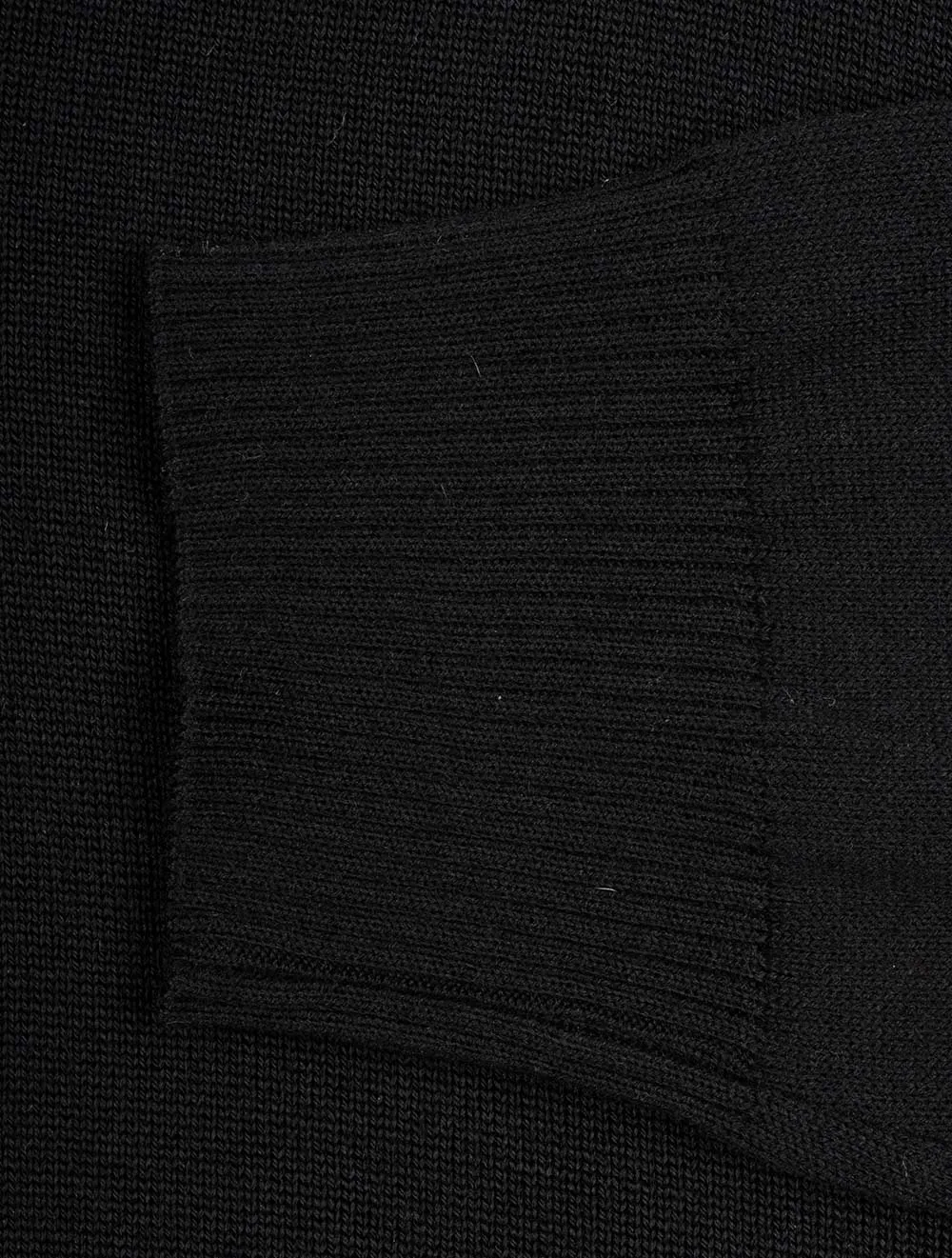 Merino Half Zip Black