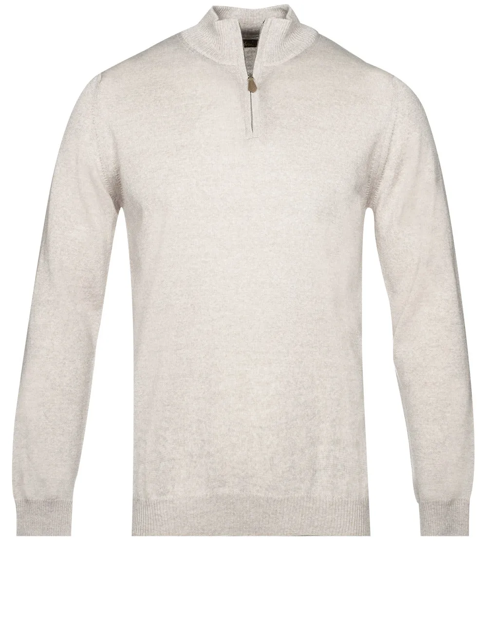 Merino Half Zip Knitwear Beige