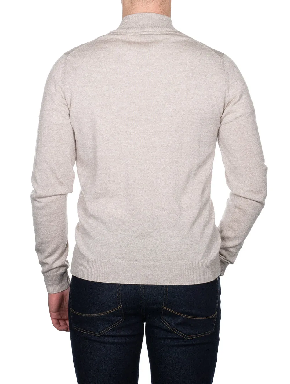 Merino Half Zip Knitwear Beige