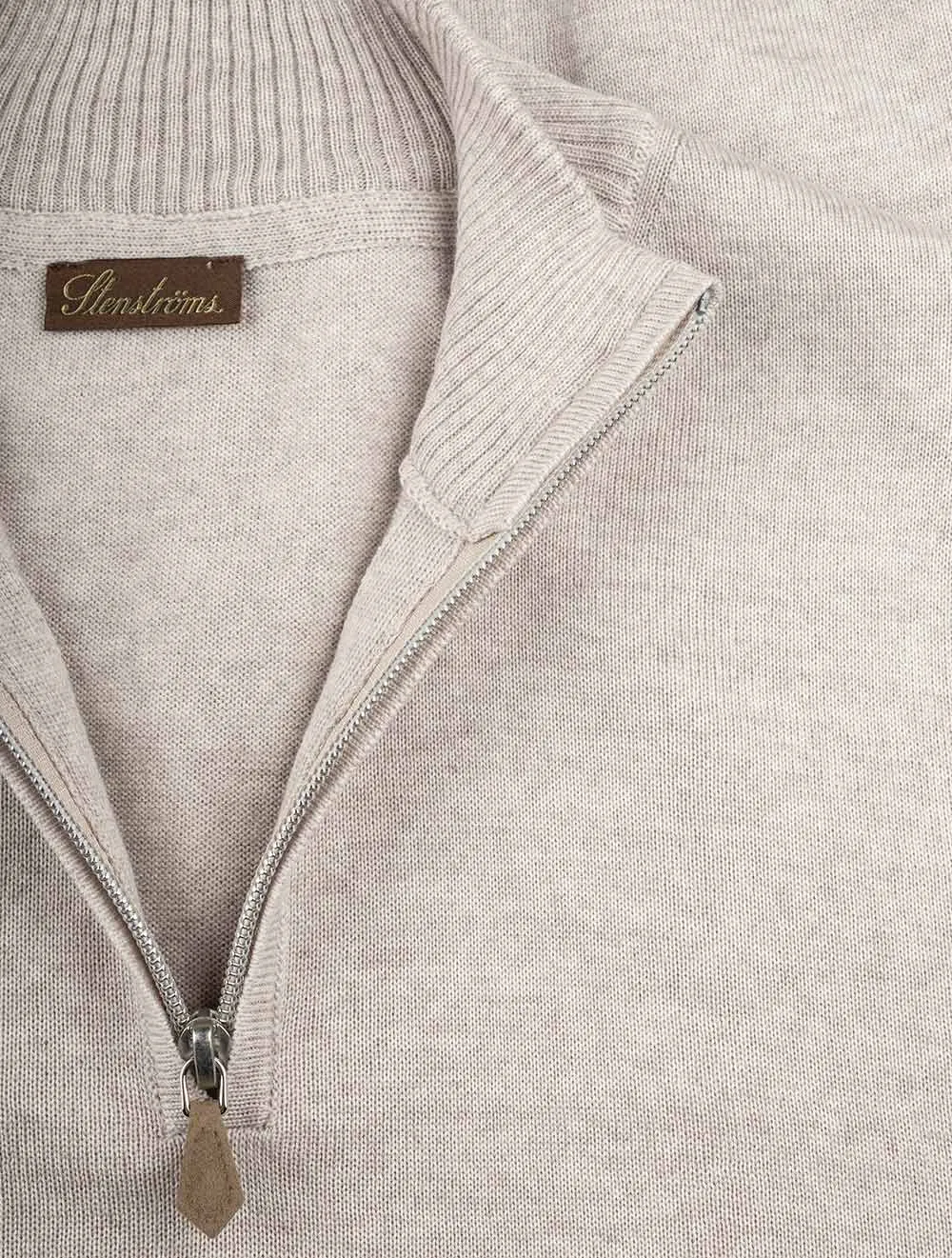 Merino Half Zip Knitwear Beige