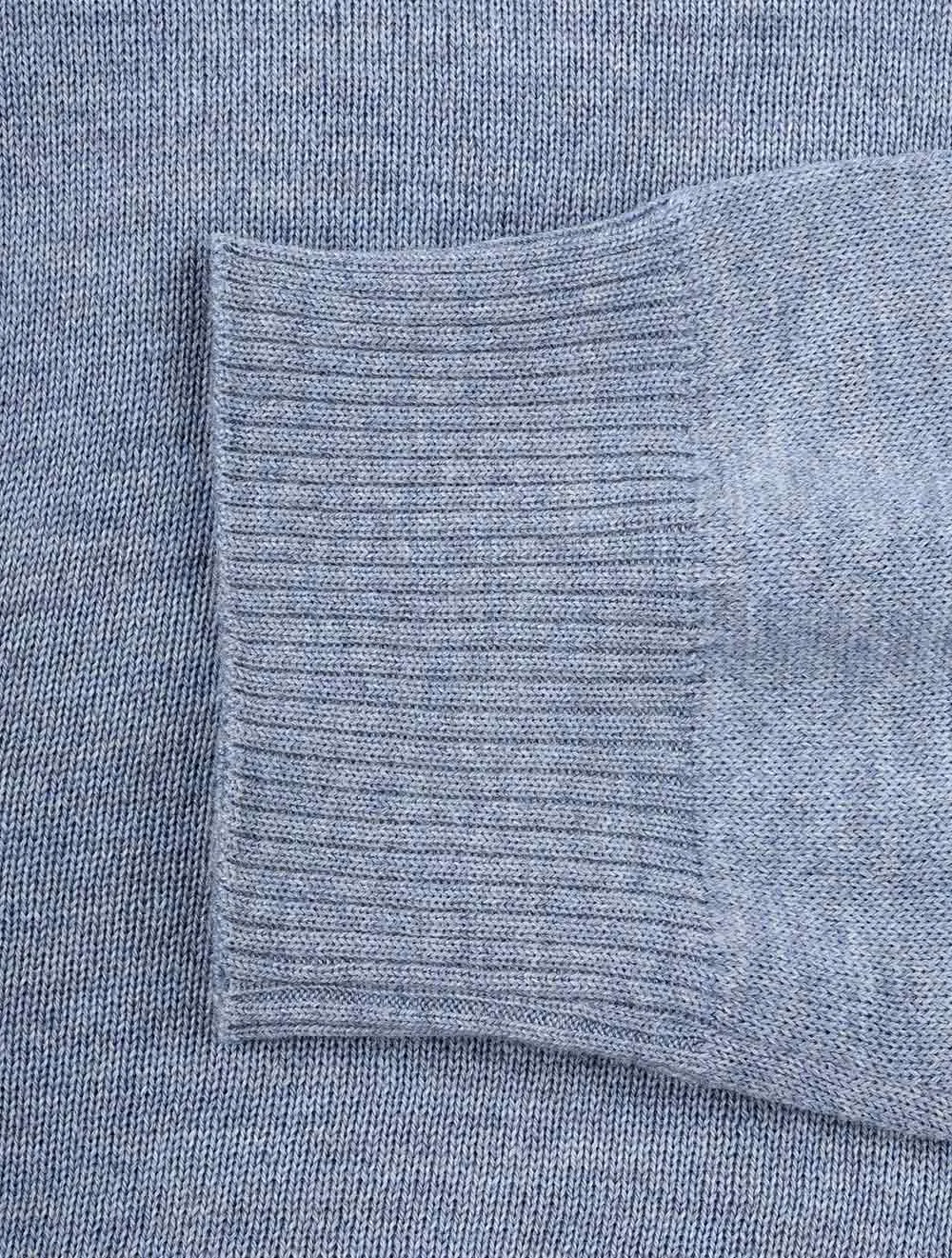 Merino Half Zip Knitwear Blue