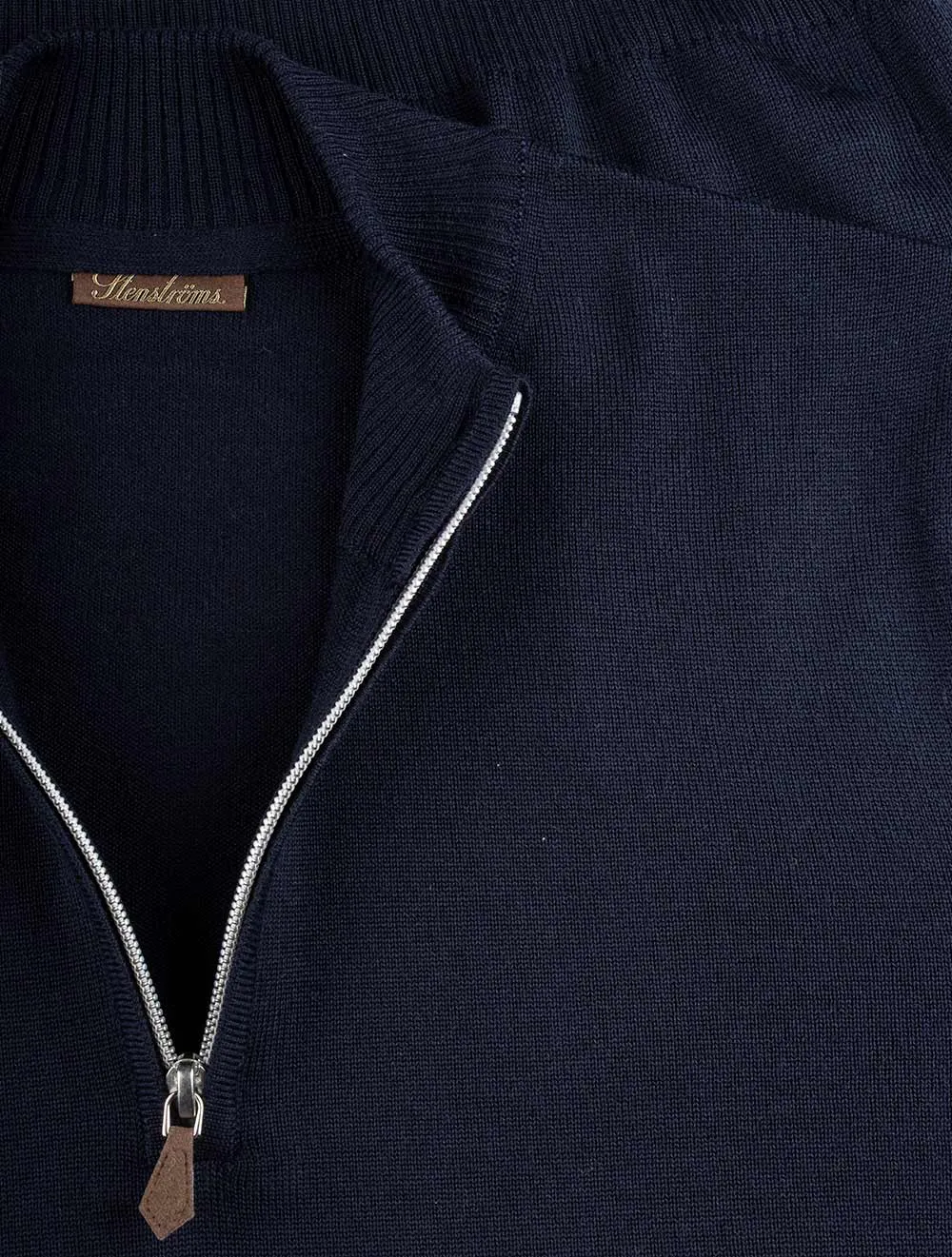 Merino Half Zip Navy