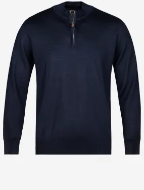 Merino Half Zip Navy