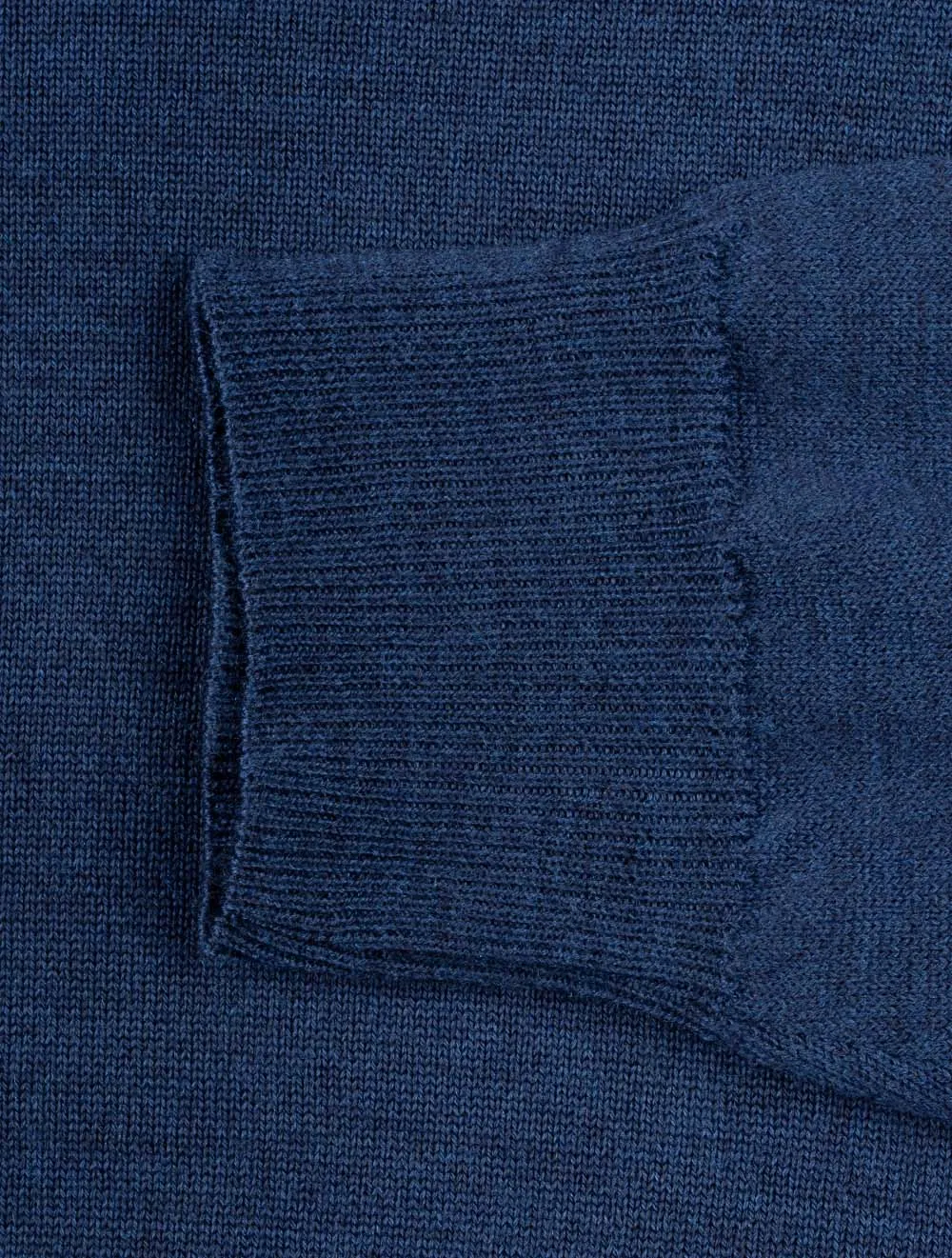 Merino Wool Crew Neck Jumper Blue