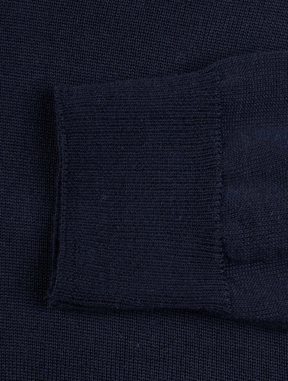 Merino Wool Crew Neck Jumper Navy