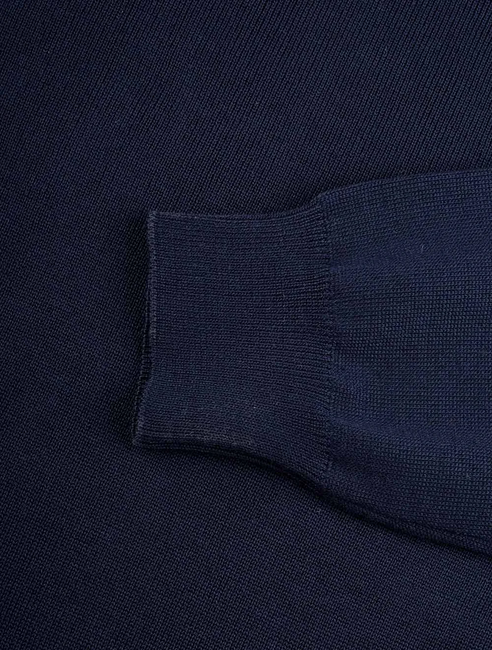 Merino Wool Crew Neck Navy 186