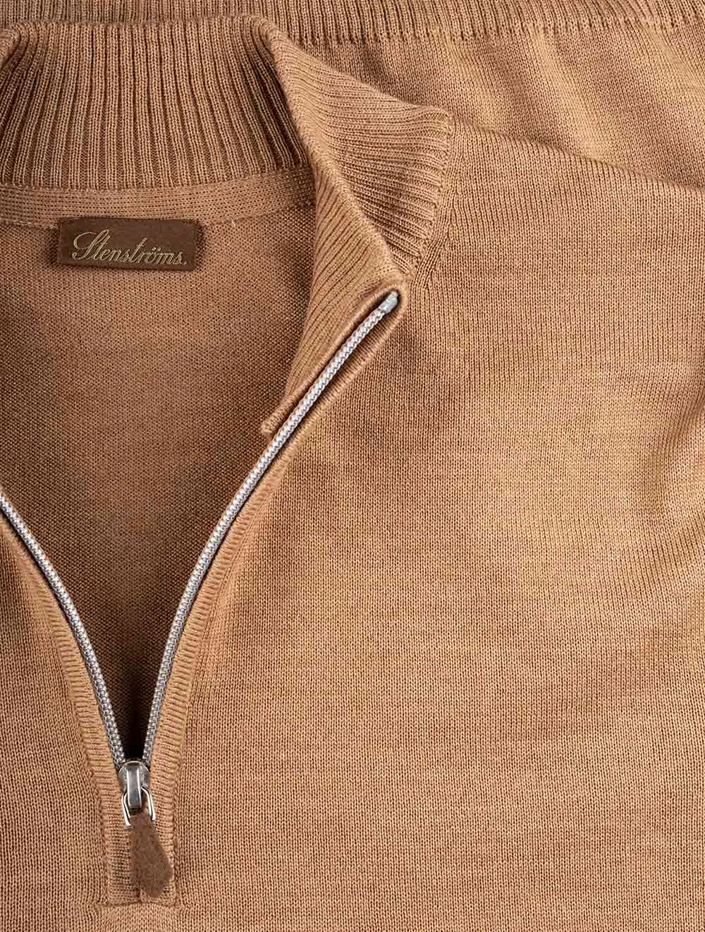 Merino Wool Halfzip Tan