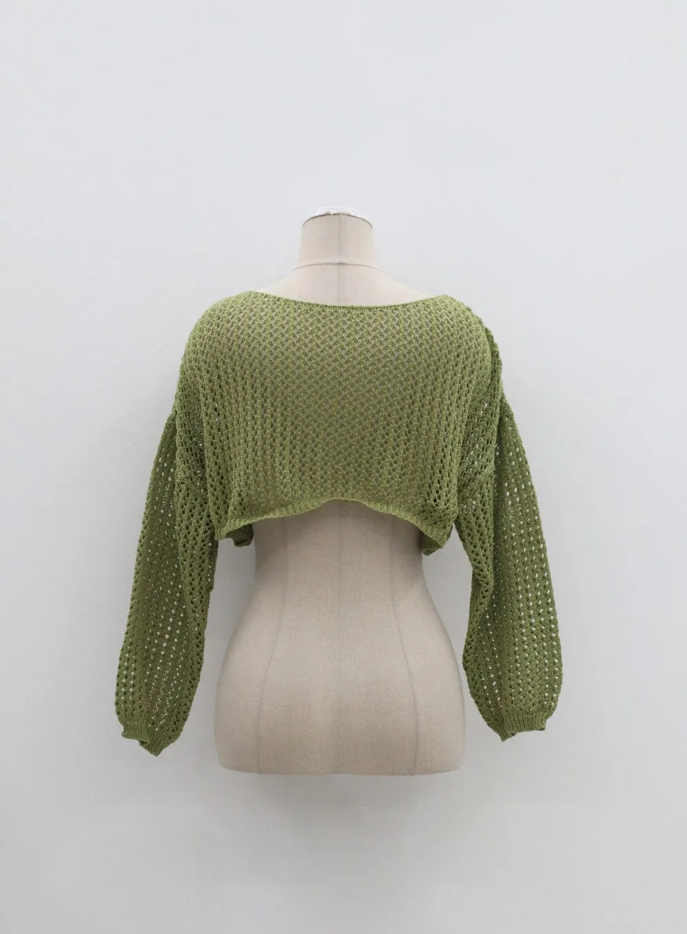 Mesh Cropped Sweater IM302