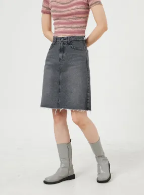 Midi Denim Skirt OM328