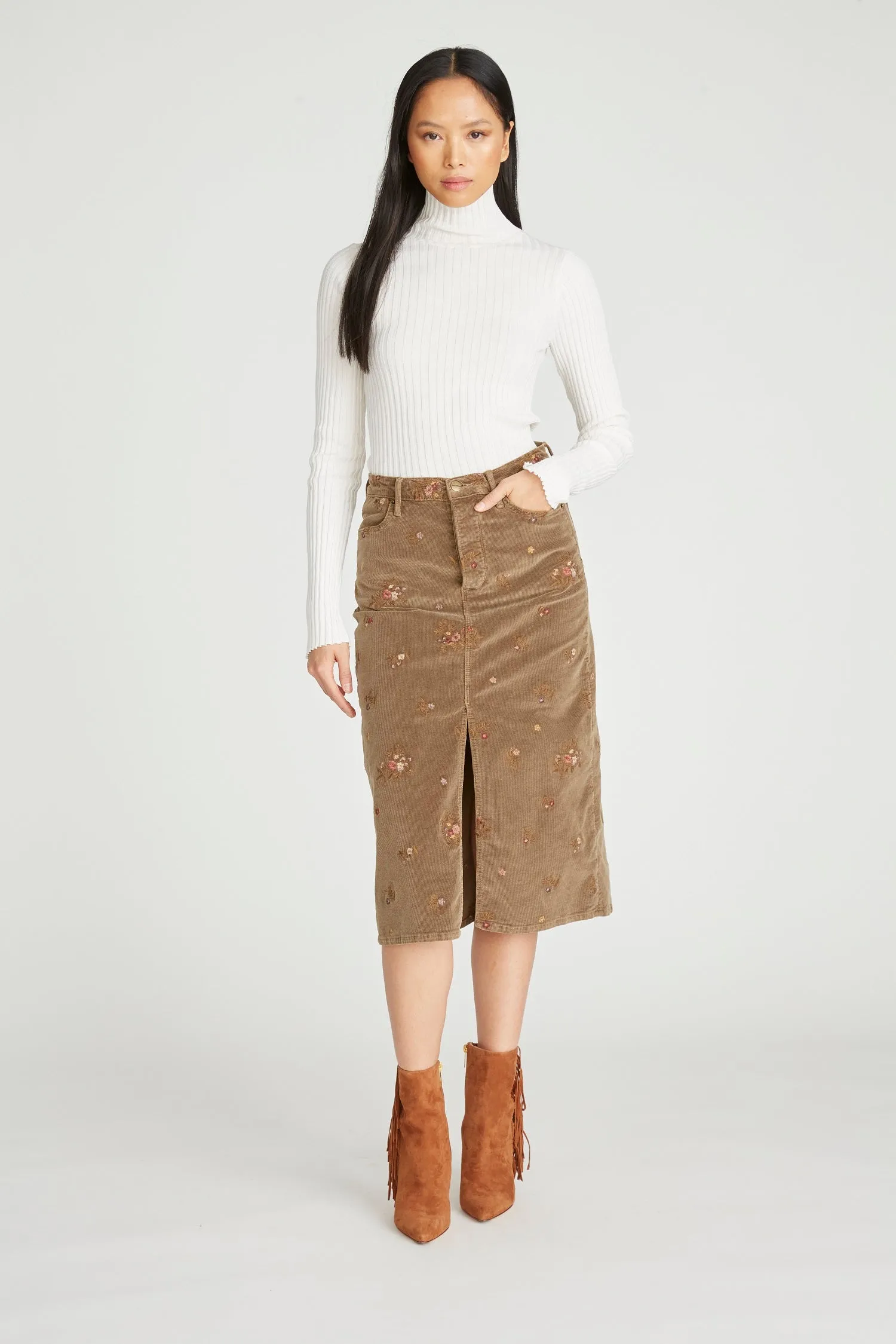 Midi Skirt - Corduroy Mimosa