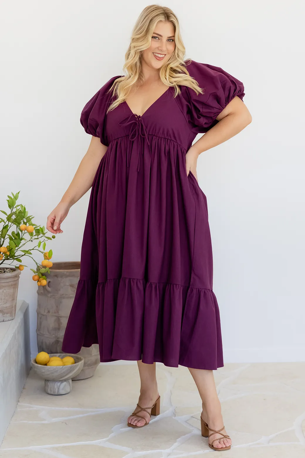 Mikayla Midi Dress Orchid