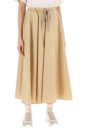 Moncler Midi Poplin Skirt In (Size - 40)