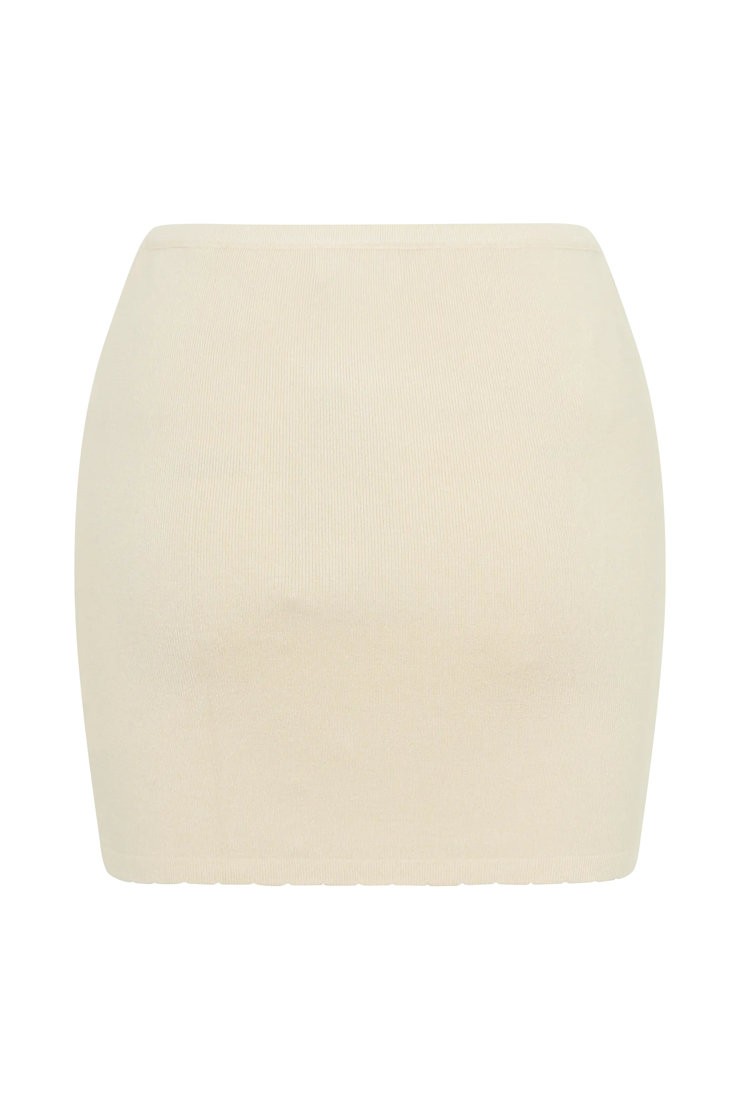 Monroe Embroidered Knit Mini Skirt - Cream And Ivory