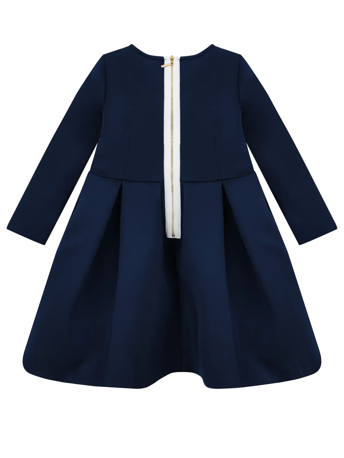 Navy Pleated Midi Dress by Kids Couture