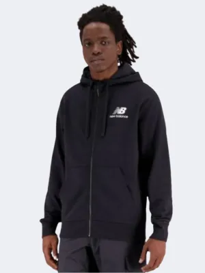 New Balance Essential Stacked Logo Men Lifestyle Hoody Black