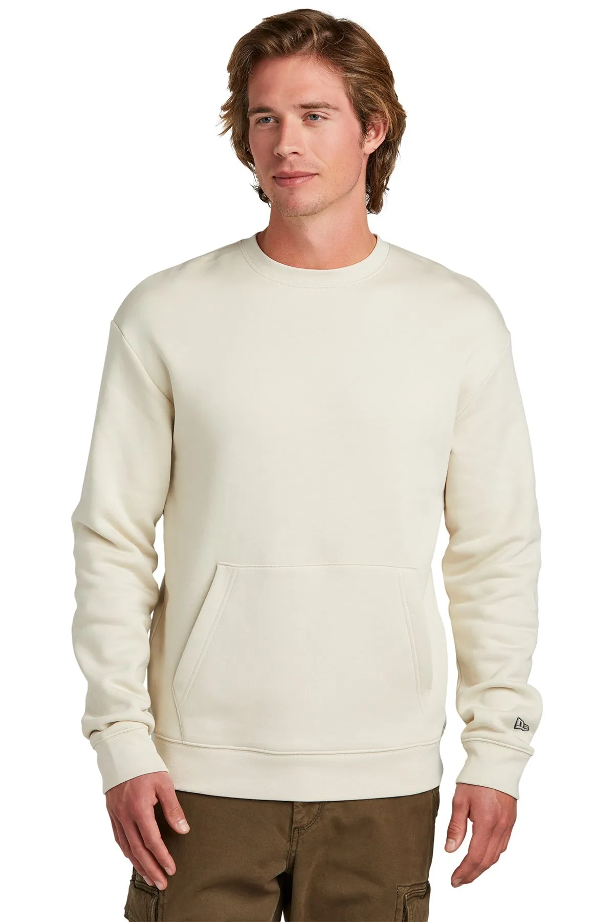 New Era Heritage Fleece Custom Pocket Sweatshirts, Soft Beige