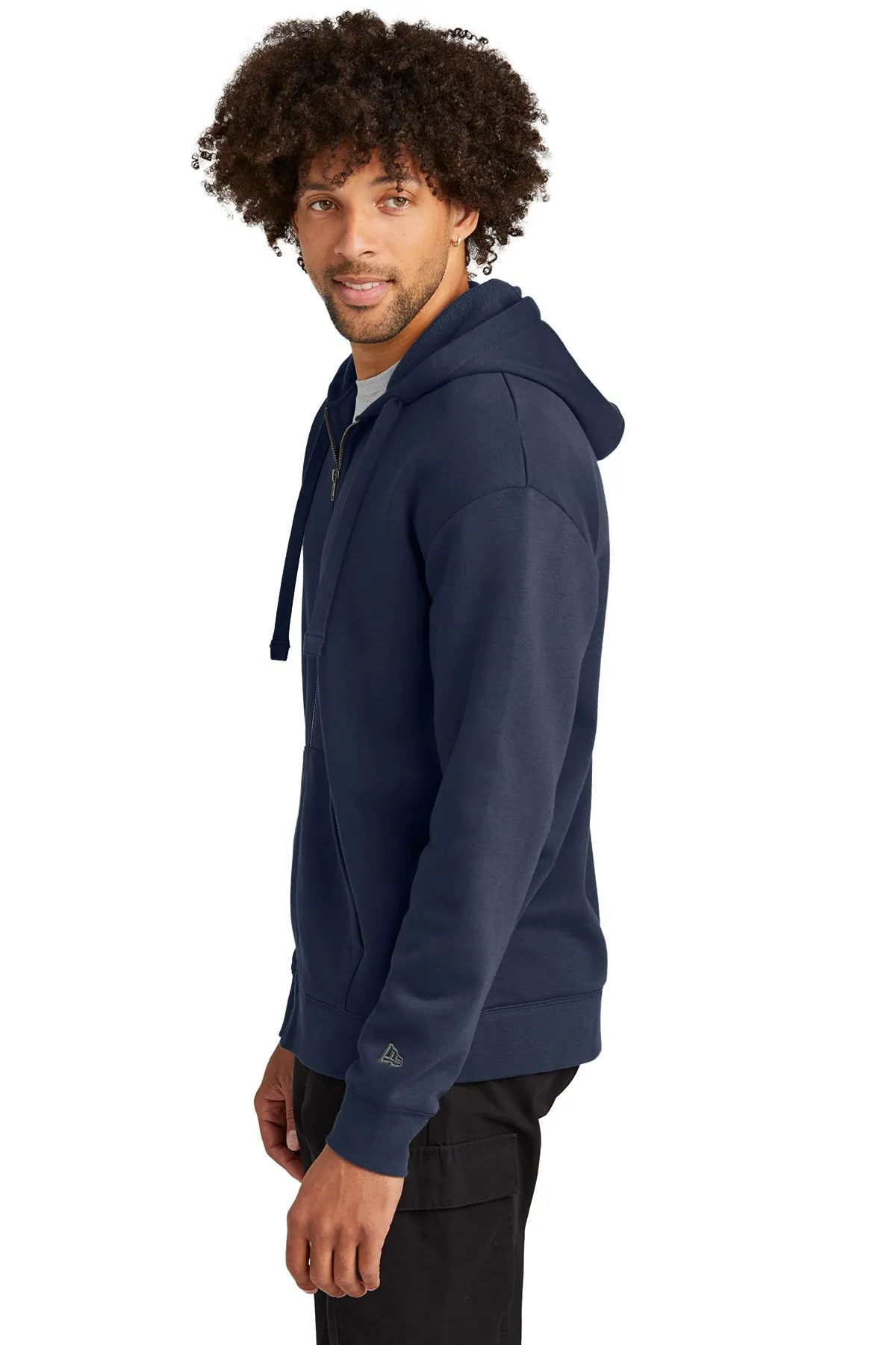 New Era Heritage Fleece Full-Zip Custom Hoodies, True Navy