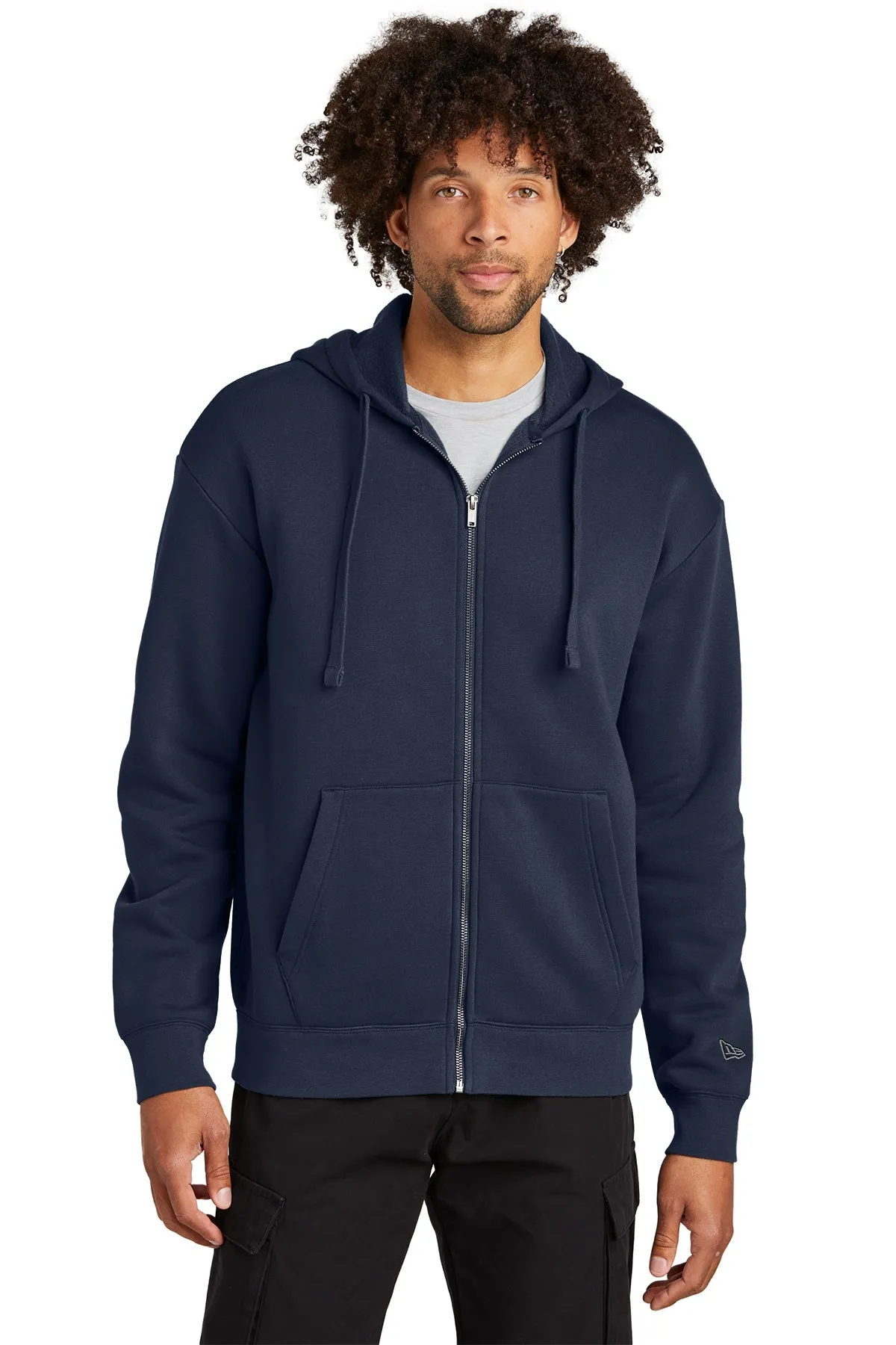 New Era Heritage Fleece Full-Zip Custom Hoodies, True Navy