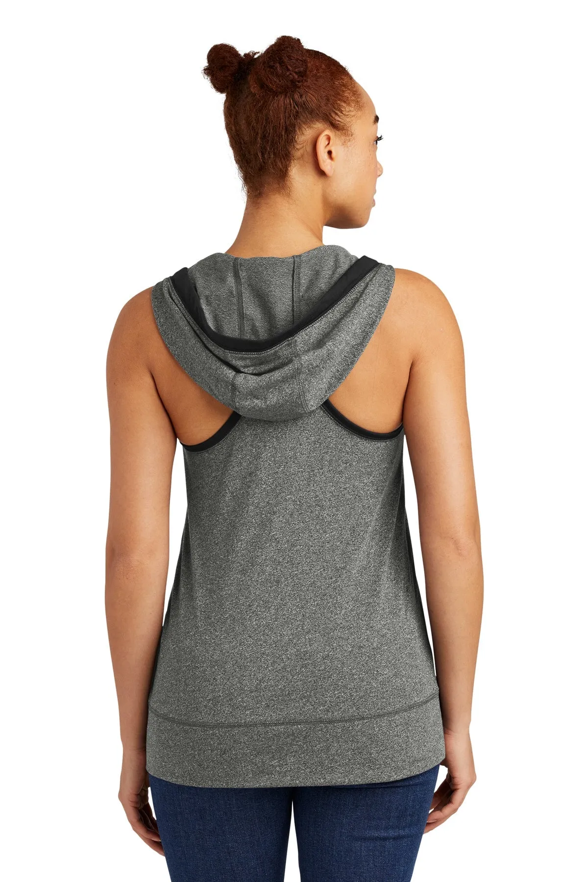 New Era Ladies Heritage Blend Customized Hoodies, Tank Black Twist/ Black