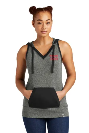 New Era Ladies Heritage Blend Customized Hoodies, Tank Black Twist/ Black