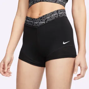 Nike Pro - Women's 3inch Training Shorts - BLACK/WHITE