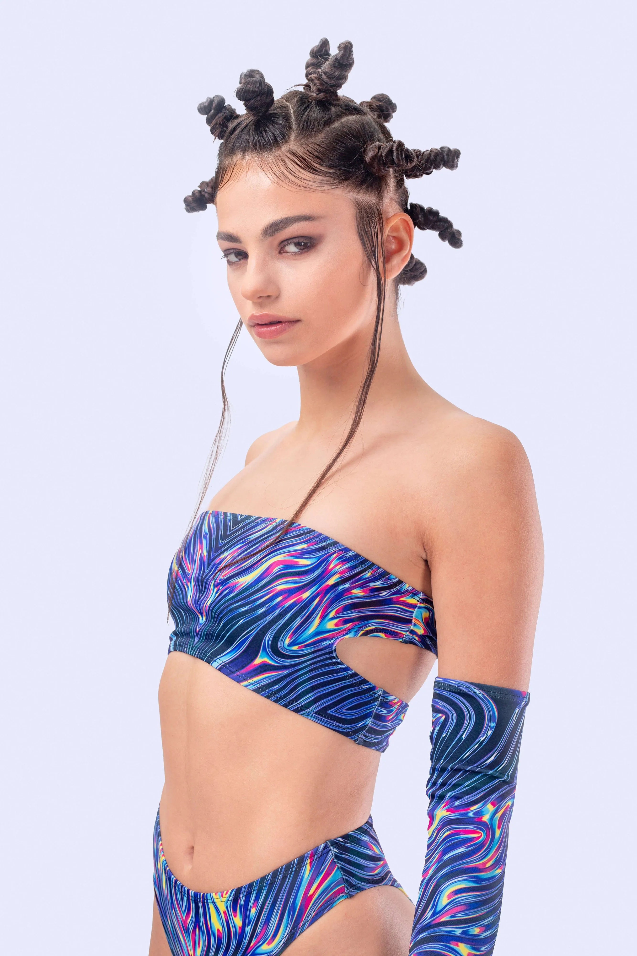 Novelty Waves Cutout Tube Top