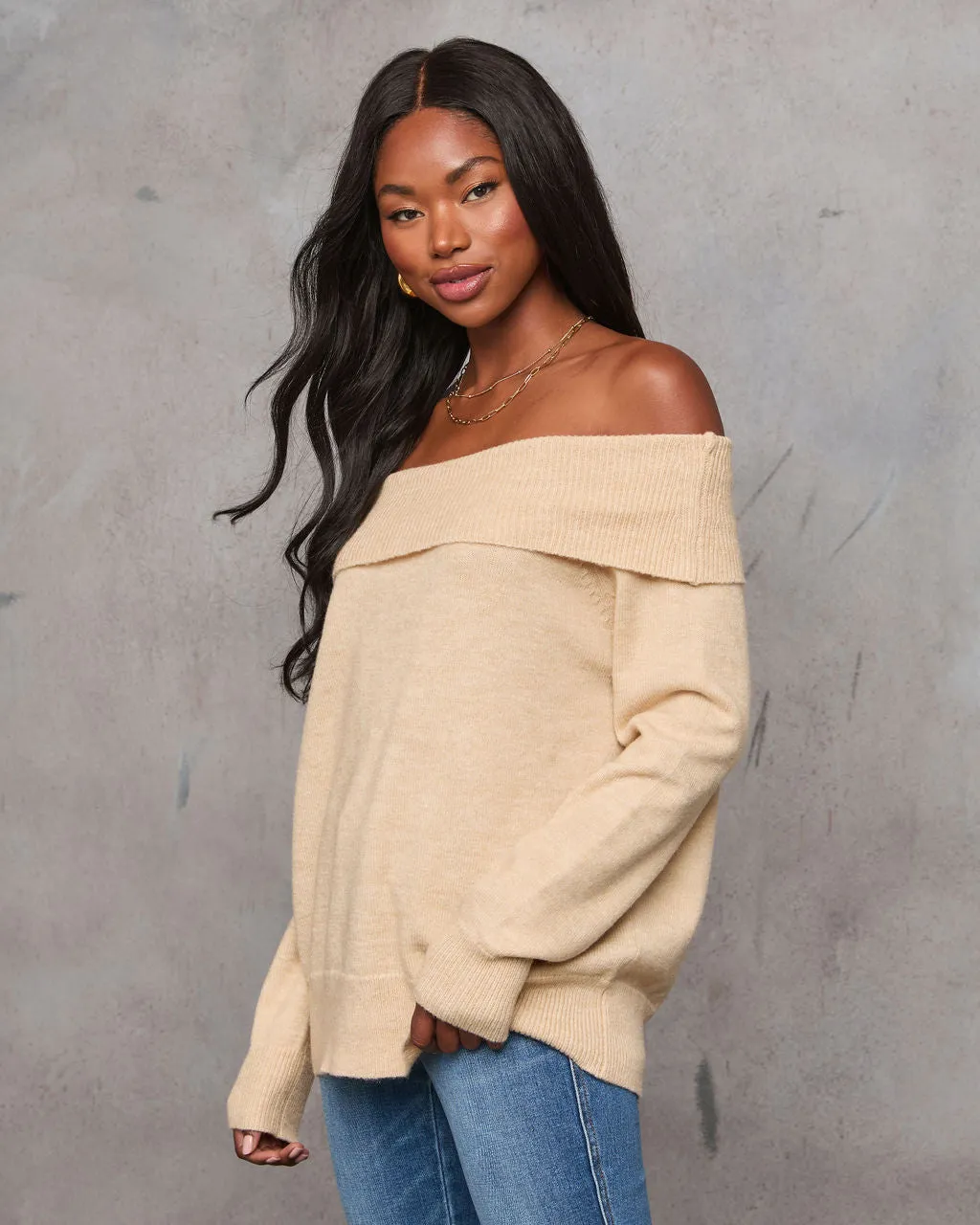 On My Side Off The Shoulder Sweater